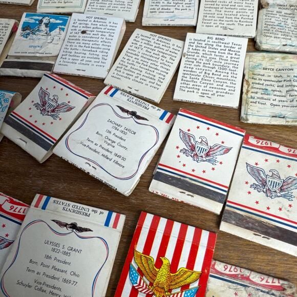Vintage Matchbook Lot 1970s 1980s National Parks Founding Fathers 1976 Ephemera - Picture 12 of 15